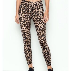 VS Leopard Print Women's Matching Bralette & Leggings